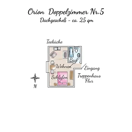 Gaestehaus Orion - Doppelzimmer 5 ספיקרוג